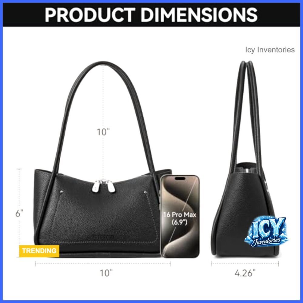 Small Vegan Leather Hobo Bag, Shoulder Purse with Recycled Material - Picture 3 of 7